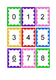 English Worksheet: NUMBER MATCHING ACTIVITY