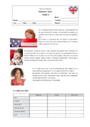 English Worksheet: Test Personal Identification