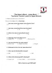 English Worksheet: james bond