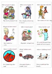 English Worksheet: go fish with simple past regular verbs-2/3