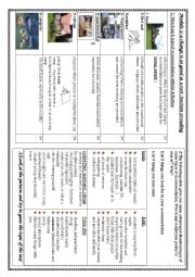 English Worksheet: holidays and accommodation