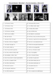 English Worksheet: Billy Elliot - The Characters - Read and Match