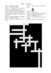 English Worksheet: Crossword : breaking news