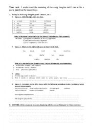 English Worksheet: Song Imagine John Lennon