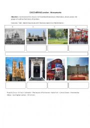 English Worksheet: discovering London monuments