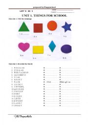 English Worksheet: shapes