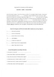 English Worksheet: reading