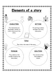 English Worksheet: Elements of a story