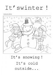 English Worksheet: Its winter!