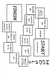 English Worksheet: Modal verbs game