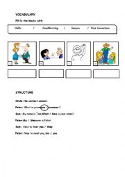 English Worksheet: classroom commands