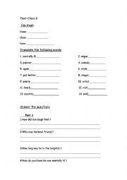 English Worksheet: art