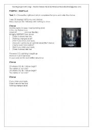 English Worksheet: Pompeii (Bastille)