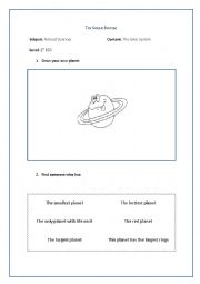 English Worksheet: The Solar System