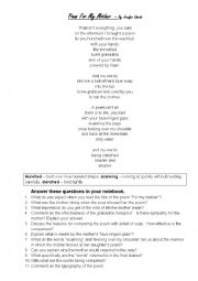 English Worksheet: Poems and worksheets