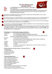 English Worksheet: The Blood Swept Lands and Seas of Red