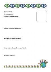 English Worksheet: Peace Day Project