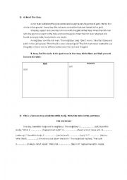 English Worksheet: two short stories