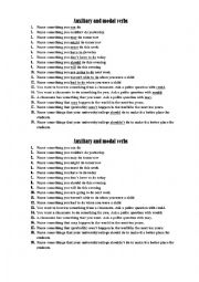 English Worksheet: Auxiliary and modal verbs