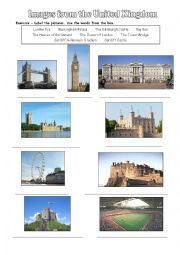 English Worksheet: Images from the United Kingdom