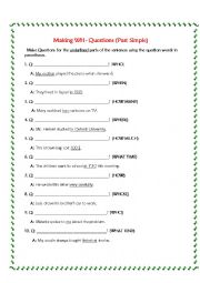 A Quick Quiz on Wh- Questions in Past Simple Tense