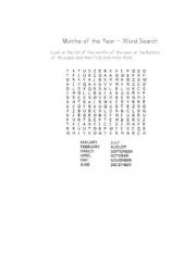 English Worksheet: Months of the year