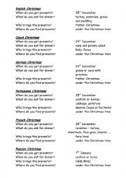 English Worksheet: Christmas
