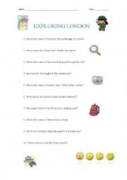 English Worksheet: Exploring London