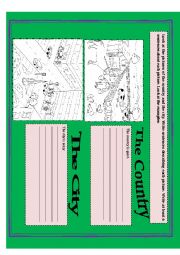 English Worksheet: Compare the farm and the city