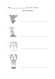 English Worksheet: Present Continuous for KIDS