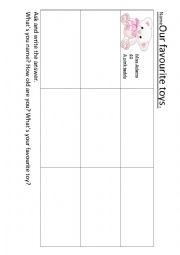 English Worksheet: our favourite toys