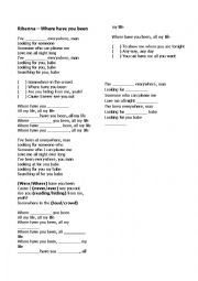 English Worksheet: Rihannas activity