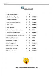 English Worksheet: Verb TO BE