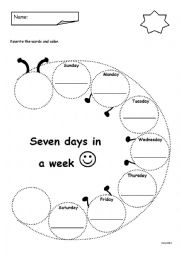 English Worksheet: Seven Days a Week