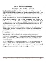 English Worksheet: ONCE UPON A TIME ---- GROUP ACTIVITY WRITING FAIRYTALES