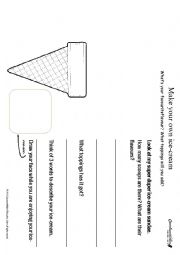 English Worksheet: Make your own ice-cream