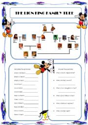 English Worksheet: The Lion King Family Tree