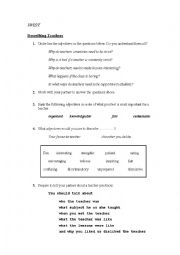English Worksheet: Describing Teachers - IELTS speaking part 2