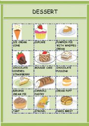 English Worksheet: DESSERT