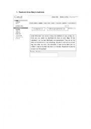 English Worksheet: Read and Draw