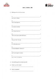 English Worksheet: Review for basic students