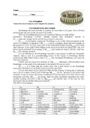 English Worksheet: STONEHENGE