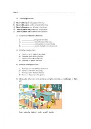 English Worksheet: There is/ There are test