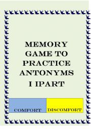 MEMORY GAME OPPOSITES