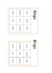 English Worksheet: Bingo Job