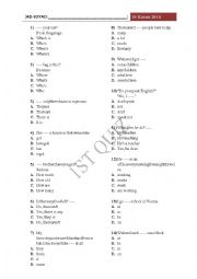 English Worksheet: Multiple Choice Test Grammar