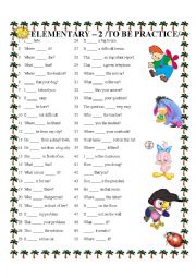 English Worksheet: TO BE PRACTICE - part 2