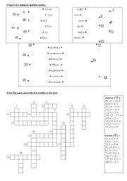 English Worksheet: Numbers