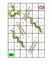 English Worksheet: Healthy snakes and ladders