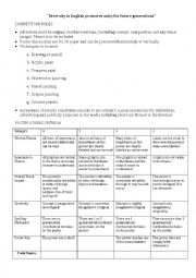 English Worksheet: English week Drawing competition 